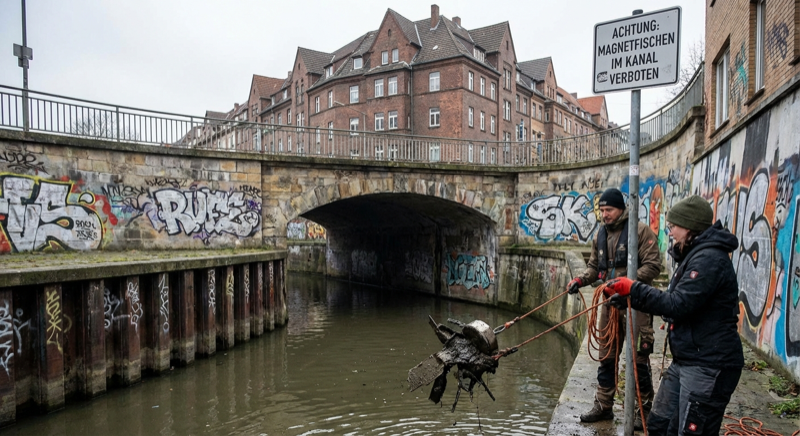 Magnetfischen in Stadtgewässern: Kanäle und Flüsse in Großstädten
